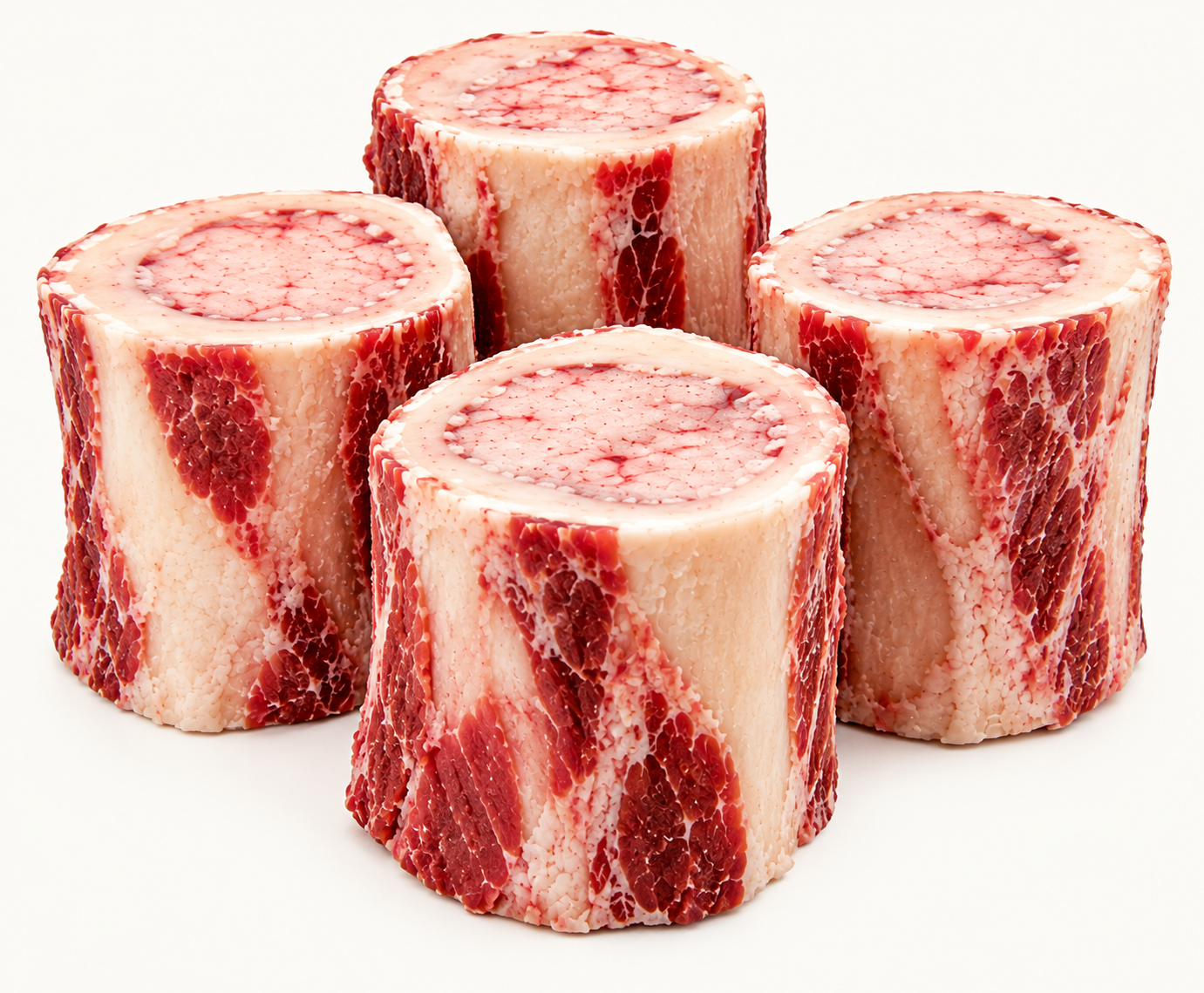 4" Beef Raw Marrow Bones - 4 Bones per Bag